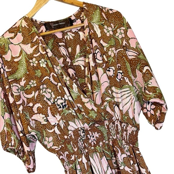 NWOT Code x Mode Floral Midi Dress Cottagecore Boho Bohemian - Picture 6 of 6